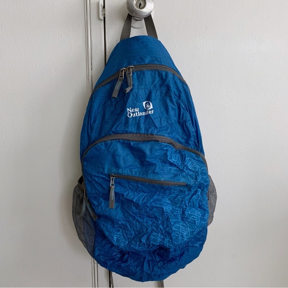 Blue Outlander Packable Lightweight Travel Hiking Backpack Outdoor Adventure - Picture 1 of 2